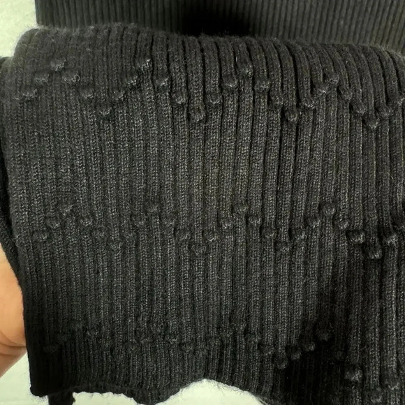 ANTHROPOLOGIE Minimalist Shea Knit Sweater Midi Black Viscose Dress Size XS - Picture 7 of 8